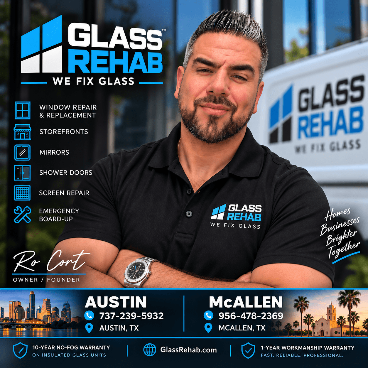 Glass Rehab of McAllen storefront